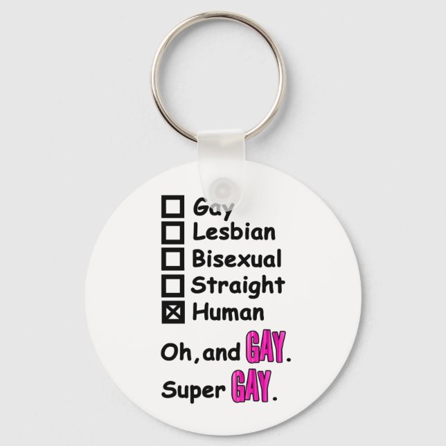 Porte-clés Super Gay (Recto)
