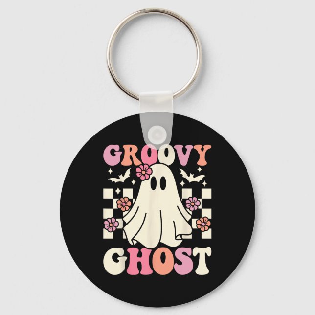 Porte-clés Super Ghost Halloween Ghost Costume Retro Super (Recto)