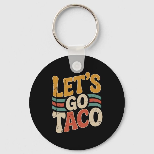 Porte-clés Super Go Taco Design Drôle (Recto)