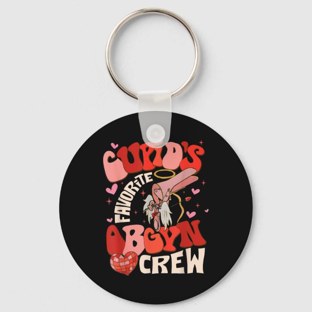 Porte-clés Super Heart Disco Cupids Favori Obgyn Crew Vale (Recto)