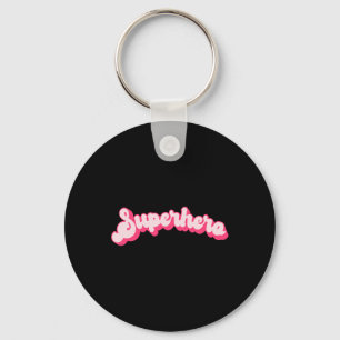 Porte-clés Super-héros - Mignon Rose Vintage Retro Halloween 