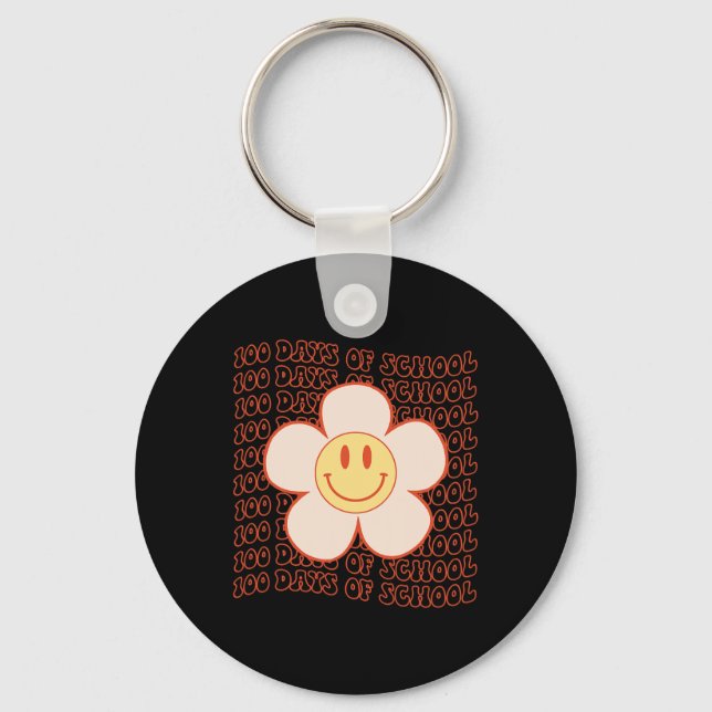 Porte-clés Super Joyeux Visage 100 Jours De Mignonne D'École  (Recto)