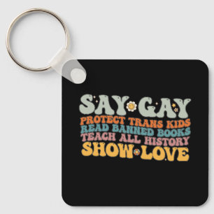 Porte-clés Super LGBT Disons Gay Protégeons les Enfants Trans