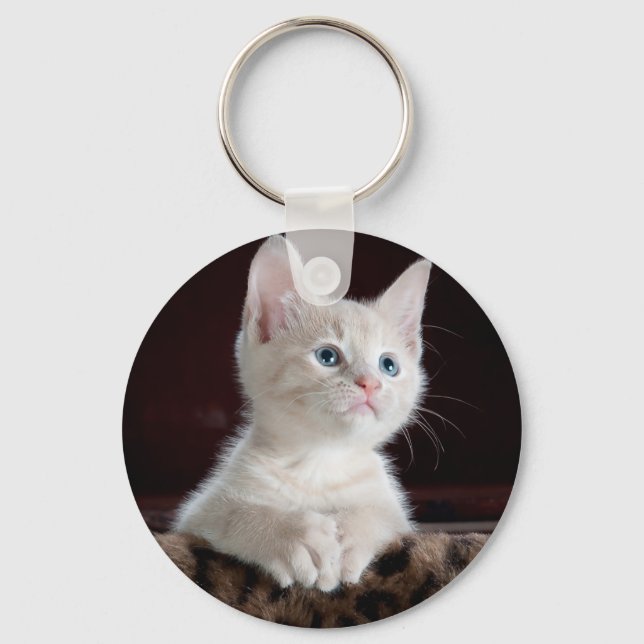 Porte-clés Super mignon Kitten blanc (Recto)