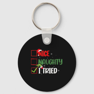 Porte-clés Super Nice Naughty I Tried Noël 2024 Père Noël C