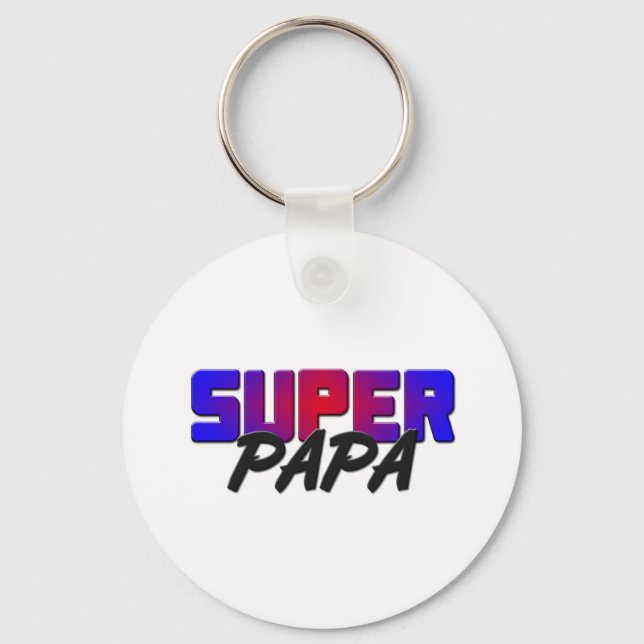 Porte-clés Super Papa (Recto)