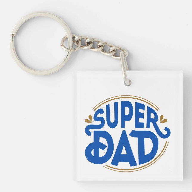 Porte-clés Super Papa (Devant)