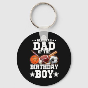 Porte-clés Super papa de l'enfant fêté Sketll Soccer Spo