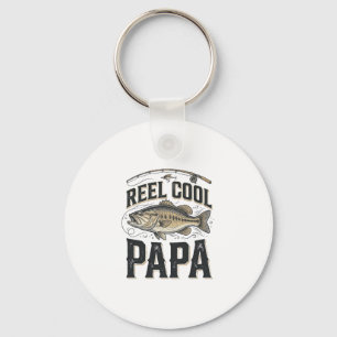 Porte-clés Super Papa Rétro Design Vectoriel de Pêche_1