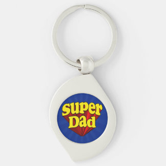Porte-clés Super Papa, Super Rouge/Jaune/Blue Father's Day