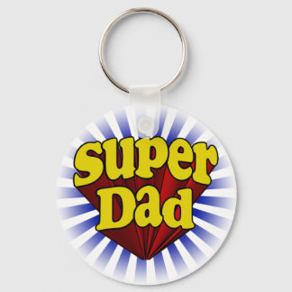Porte-clés Super Papa, Superhero rouge/jaune/bleu