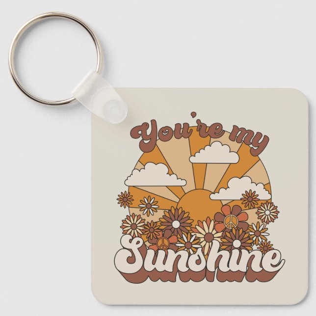 Porte-clés Super rétro | Vous êtes mon soleil (Recto)