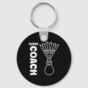 Porte-clés Super Trainer Badminton Sport Simple Badminton Coa