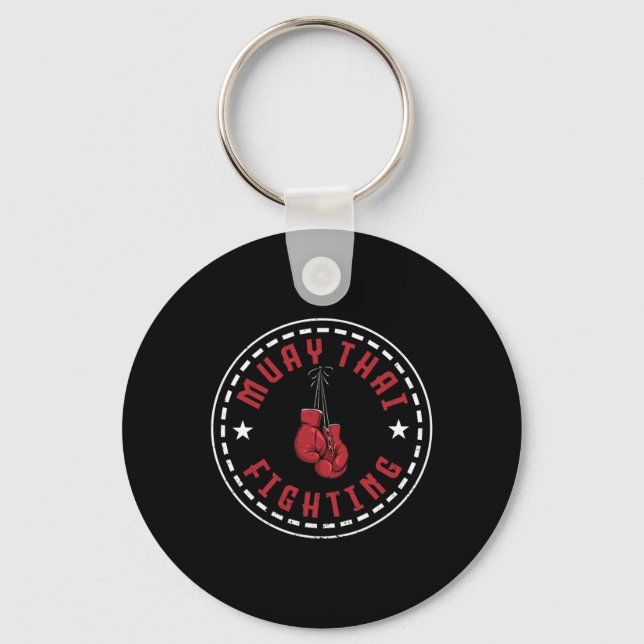 Porte-clés Superbe conception de combat de Muay Thai Kickboxe (Recto)