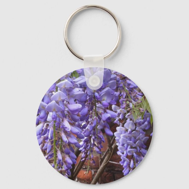Porte-clés Superbe fleur de Wisteria violet clair (Recto)