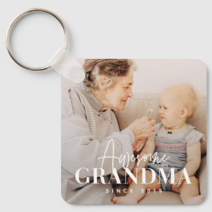 Porte-clés Superbe Grand-mère depuis 20XX Simple Photo Élégan