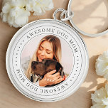 Porte-clés Superbe maman chien depuis 20XX Classic Photo simp<br><div class="desc">Ce design simple et classique est composé de typographie serif et d'ajouter une photo personnalisée.</div>