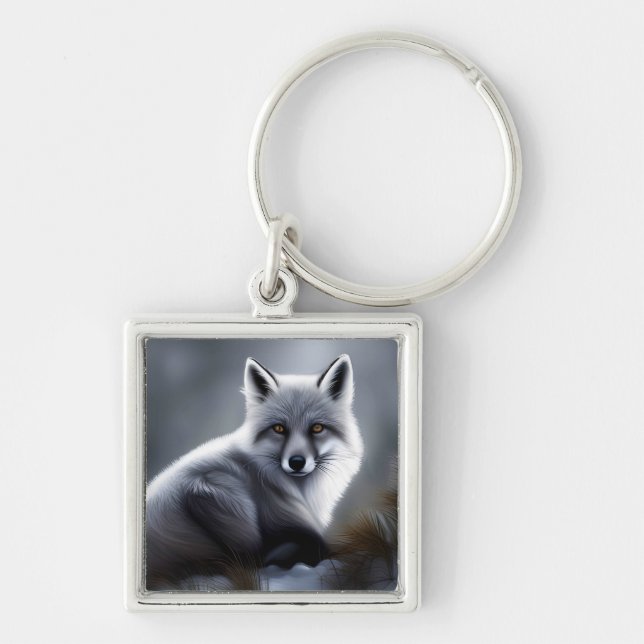 Porte-clés Superbe Renard Artique (Devant)
