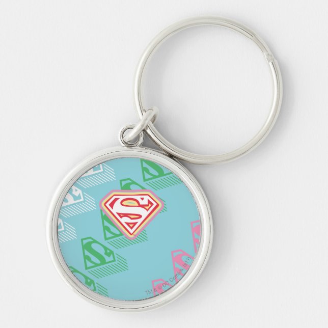 Porte-clés Supergirl Pastel Repeat Pattern (Devant)