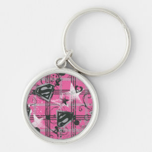Porte-clés Supergirl Pink SplatCarré