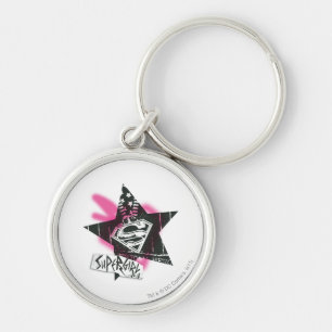 Porte-clés Supergirl Pink Spray Star Peinture