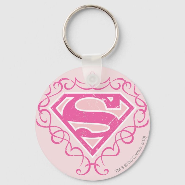 Porte-clés Supergirl Pink Stripes (Recto)