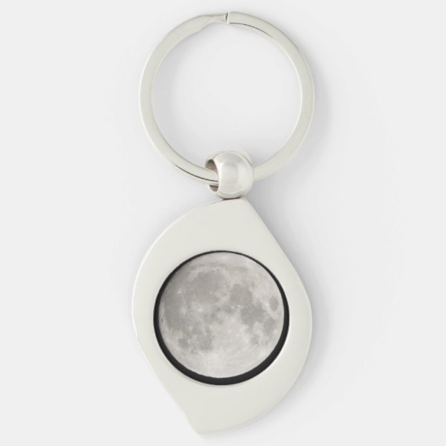 Porte-clés Superlune dans le ciel noir (Devant)