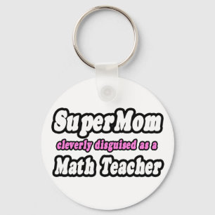 Porte-clés SuperMaman...Professeur de mathématiques