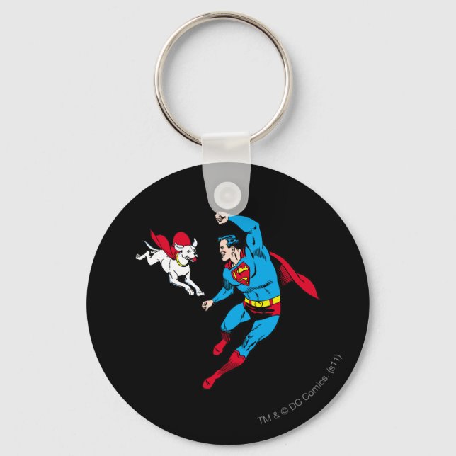 Porte-clés Superman et Krypto 2 (Recto)