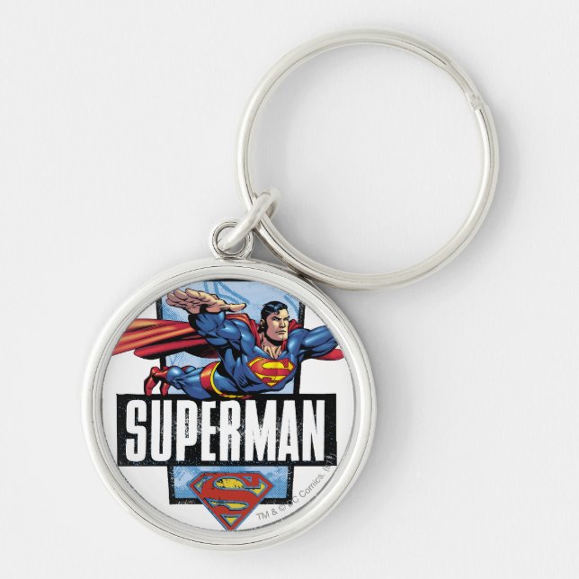 Porte-clés Superman et logo ordonné (Devant)