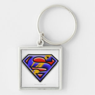 Porte-clés Superman S-Shield   Logo de l'aérographe violet