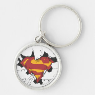 Porte-clés Superman S-Shield  Logo de métal cassé