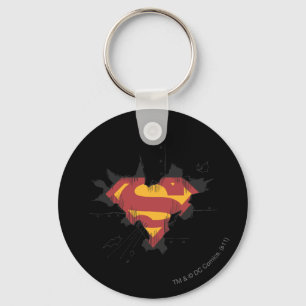 Porte-clés Superman S-Shield  Logo de métal cassé