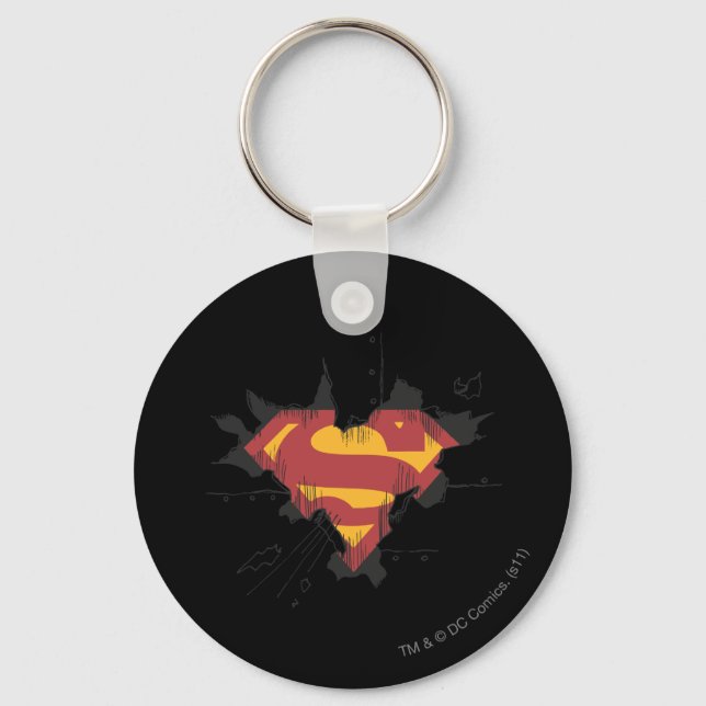 Porte-clés Superman S-Shield | Logo en métal cassé (Recto)