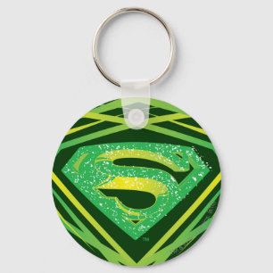 Porte-clés Superman Stylisé   Logo Décoratif Vert