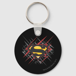 Porte-clés Superman Stylisé   Logo des frappes noires et roug