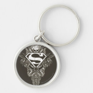 Porte-clés Superman Stylisé   Logo étoile et crâne