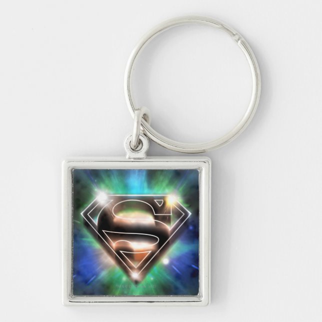 Porte-clés Superman Stylisé | Logo Shiny Burst (Devant)