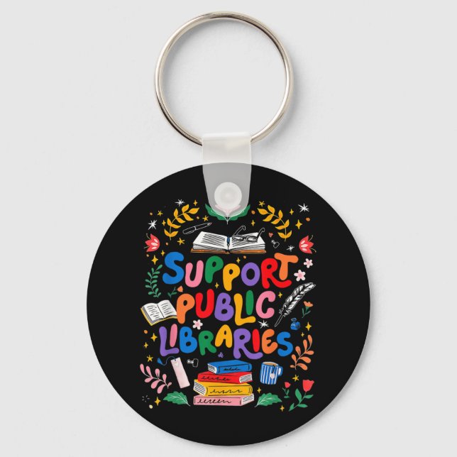 Porte-clés Support Bibliothèques publiques Vocabulaire de lec (Recto)