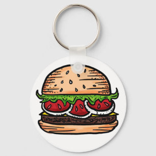Porte-clés Support burgers humour porte - clé alimentaire