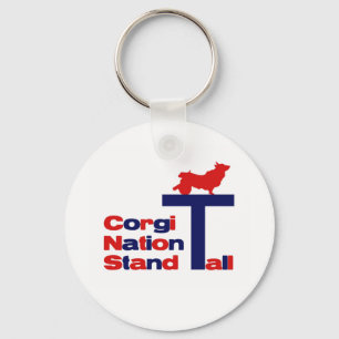 Porte-clés Support de nation de corgi grand