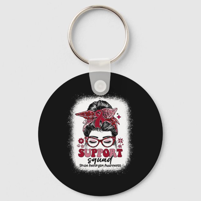 Porte-clés Support Squad Messy Bun Cerveau Aneurysme (Recto)