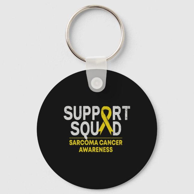 Porte-clés Support Squad Sarcoma Cancer Awareness Yellow Ribb (Recto)
