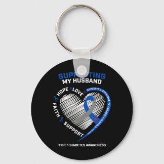 Porte-clés Support Type One Diabetic Husband Type 1 Diabetes