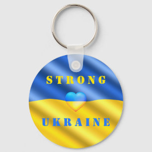 Porte-clés Support Ukraine - Strong - Flag - Freedom - Peace
