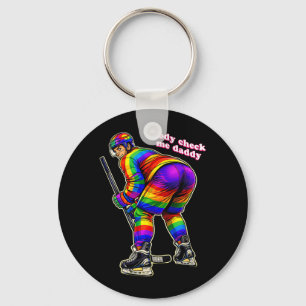 Porte-clés Supporteur de hockey drôle - Hockey sur glace gay