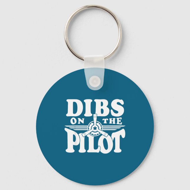 Porte-clés Sur Funny Dibs Pilot Humour Aviation (Recto)
