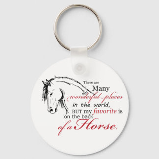 Porte-clés Sur le dos d'un cheval