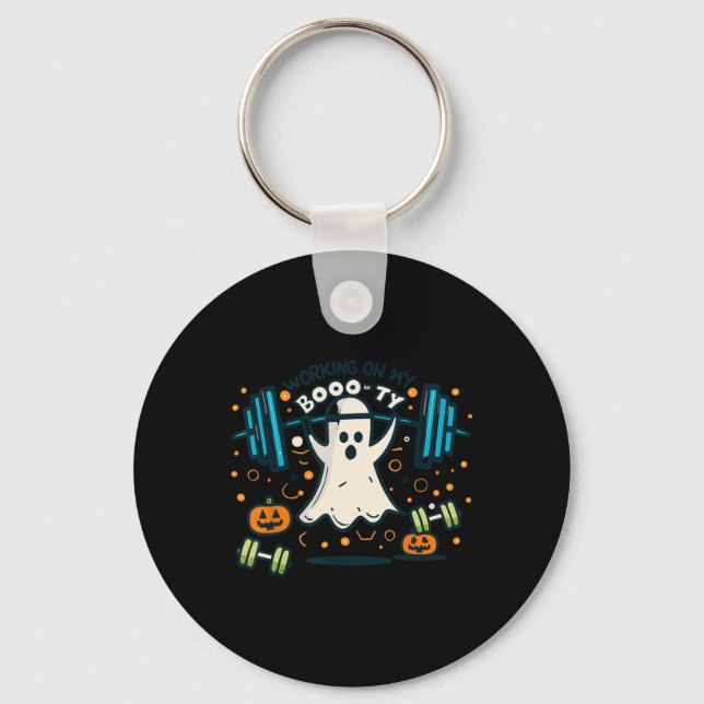 Porte-clés Sur My Boo ty Funny Booty Halloween Ghost Workout (Recto)
