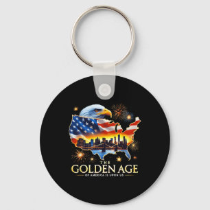 Porte-clés Sur nous drôle Trump Gold Eagle L'Âge d'or de A